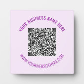 Uw QR-code en aangepaste tekst gepersonaliseerde p Fotoplaat (Voorkant)