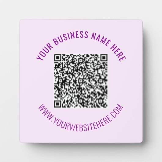 Uw QR-code en aangepaste tekst gepersonaliseerde p Fotoplaat (Voorkant)