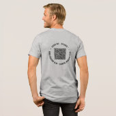 Uw QR-code en aangepaste tekst Gepersonaliseerde S Tri-Blend Shirt (Voorkant)