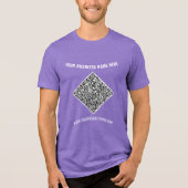 Uw QR-code en aangepaste tekst gepersonaliseerde z Tri-Blend Shirt (Voorkant)