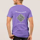 Uw QR-code en aangepaste tekst gepersonaliseerde z Tri-Blend Shirt (Achterkant)
