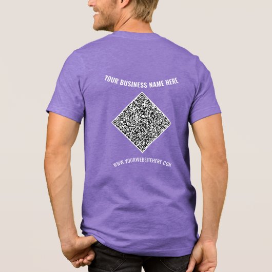 Uw QR-code en aangepaste tekst gepersonaliseerde z Tri-Blend Shirt (Achterkant)