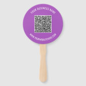 Uw QR-code en aangepaste tekst handventilator - ki Handwaaier (Voorkant)