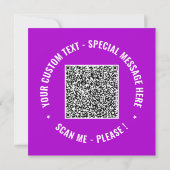 Uw QR-code en aangepaste tekst Kaart Kies kleuren (Achterkant)