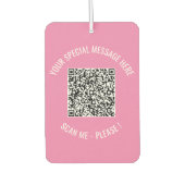 Uw QR-code en aangepaste tekst luchtverfrisser (Voorkant)