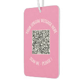 Uw QR-code en aangepaste tekst luchtverfrisser (Links)