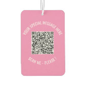 Uw QR-code en aangepaste tekst luchtverfrisser (Achterkant)