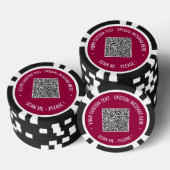 Uw QR-code en aangepaste tekst merk pokerchips (Opstapeling)