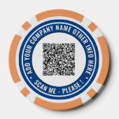 Uw QR-code en aangepaste tekst merk pokerfiches Poker Chips (Achterkant)