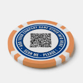 Uw QR-code en aangepaste tekst merk pokerfiches Poker Chips (Enkel)