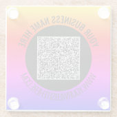 Uw QR-code en aangepaste tekst Onderzetter voorbee (Achterkant)