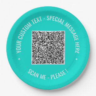 Uw QR-code en aangepaste tekst papier Borden Sjabl Papieren Bordje