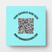 Uw QR-code en aangepaste tekst Plaque Sjabloon Fotoplaat (Voorkant)