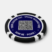 Uw QR-code en aangepaste tekst Poker Chips Sjabloo (Enkel)