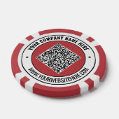 Uw QR-code en aangepaste tekst Poker Chips Sjabloo (Enkel)