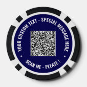 Uw QR-code en aangepaste tekst Poker Chips Voorbee (Achterkant)