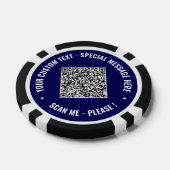Uw QR-code en aangepaste tekst Poker Chips Voorbee (Enkel)