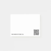 Uw QR-code en aangepaste tekst Post-it® notes (Voorkant)