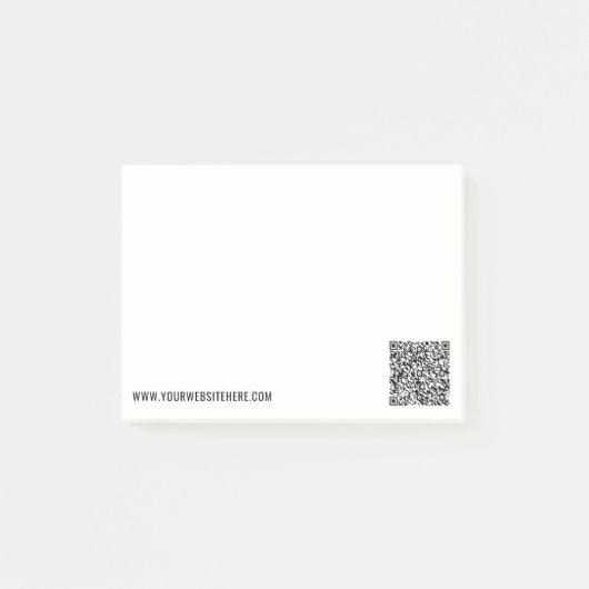 Uw QR-code en aangepaste tekst Post-it® notes (Voorkant)