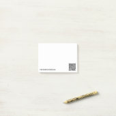 Uw QR-code en aangepaste tekst Post-it® notes (Op bureau)