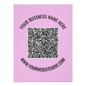 Uw QR-code en aangepaste tekst Poster Sjabloon (Voorkant)