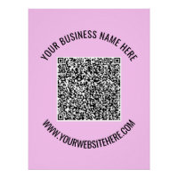 Uw QR-code en aangepaste tekst Poster Sjabloon