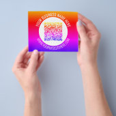 Uw QR-code en aangepaste tekst promotiebrochure Flyer (Hand)