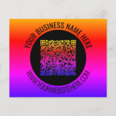 Uw QR-code en aangepaste tekst promotiebrochure Flyer (Achterkant)