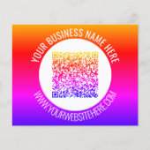 Uw QR-code en aangepaste tekst promotiebrochure Flyer (Voorkant)
