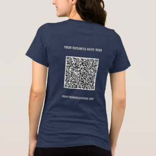 Uw QR-code en aangepaste tekst promotionele zakeli Tri-Blend Shirt