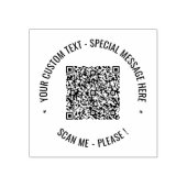 Uw QR-code en aangepaste tekst rond stempel voorbe (Afrduk)