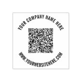 Uw QR-code en Aangepaste Tekst Ronde Rubber Stamp Rubberstempel (Afrduk)