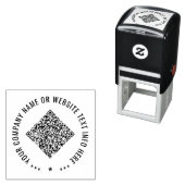 Uw QR-code en aangepaste tekst ronde stempel Sjabl (In situ)