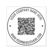 Uw QR-code en aangepaste tekst ronde stempel Sjabl (Design)