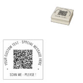 Uw QR-code en aangepaste tekst rubberen stempel sj (Gestempeld)
