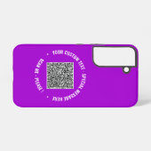 Uw QR Code en Aangepaste Tekst Samsung Galaxy Hoes Hoesje (Achterkant horizontaal)