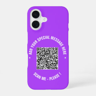 Uw QR Code en Aangepaste Tekst Samsung Galaxy Hoes iPhone 16 Hoesje