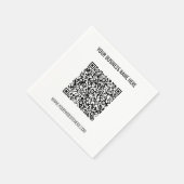 Uw QR-code en aangepaste tekst servetten Sjabloon (Hoek)