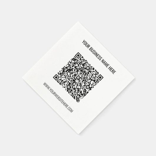 Uw QR-code en aangepaste tekst servetten Sjabloon (Hoek)