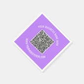 Uw QR-code en aangepaste tekst servetten voorbeeld (Hoek)