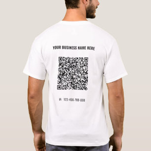 Uw QR-code en aangepaste tekst-Shirt Kies kleuren T-shirt