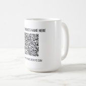Uw QR-code en aangepaste tekst Speciale Mok Gift (Voorkant rechts)