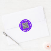 Uw QR-code en aangepaste tekst Sticker Kies kleure (Envelop)