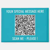 Uw QR-code en aangepaste tekst Surprise Magnet Gif (Voorkant)