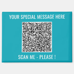 Uw QR-code en aangepaste tekst Surprise Magnet Gif