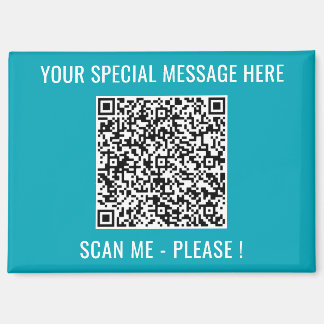Uw QR-code en aangepaste tekst Surprise Magnet Gif