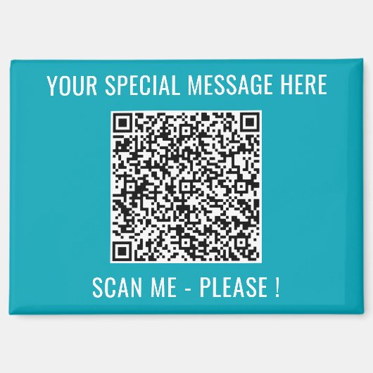 Uw QR-code en aangepaste tekst Surprise Magnet Gif (Voorkant)