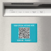 Uw QR-code en aangepaste tekst Surprise Magnet Gif (Insitu (Vaatwasser))