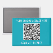 Uw QR-code en aangepaste tekst Surprise Magnet Gif (Voorkant / Achterkant)