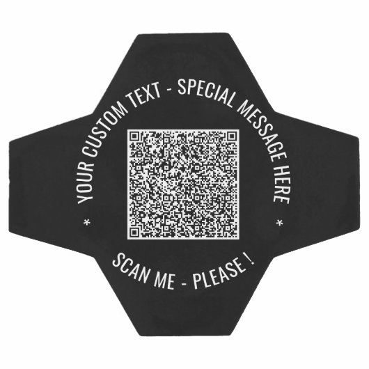 Uw QR-code en aangepaste tekst Voetbal Sjabloon (Enkel)